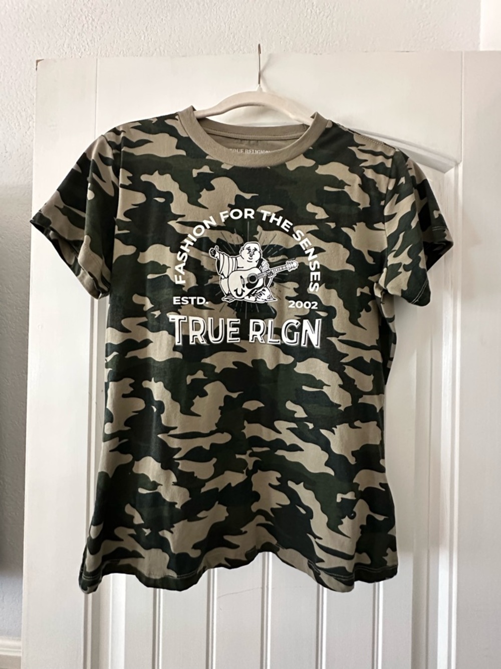 True Religion Camo Print Tee - Olive/Black